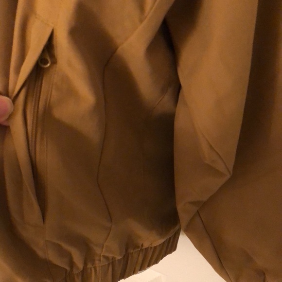 Olive Tan Pullover Crewneck Jacket - Picture 12 of 16